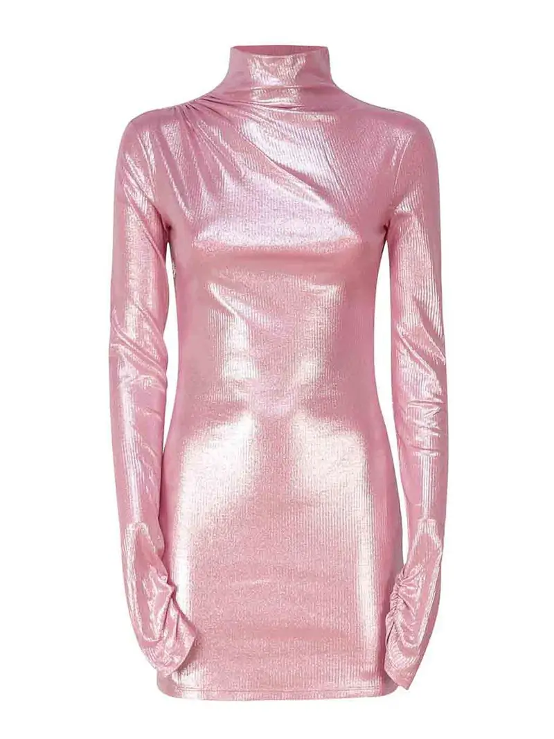 Abito a collo alto con scollatura Color Carne E Neutri