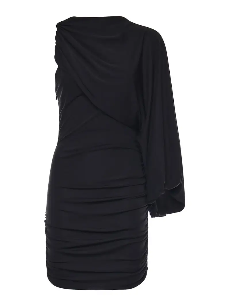 MiniVestito monospalla Selene Nero