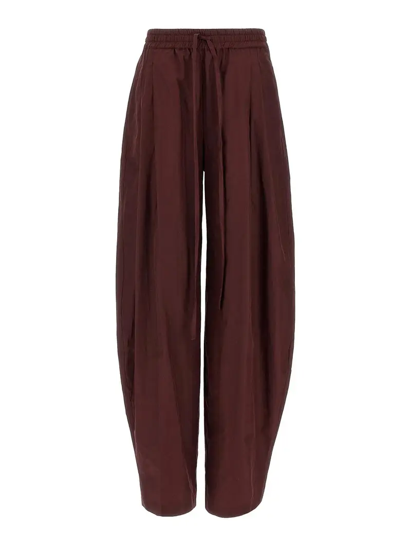 Pantaloni in taffetÃ Rosso Scuro