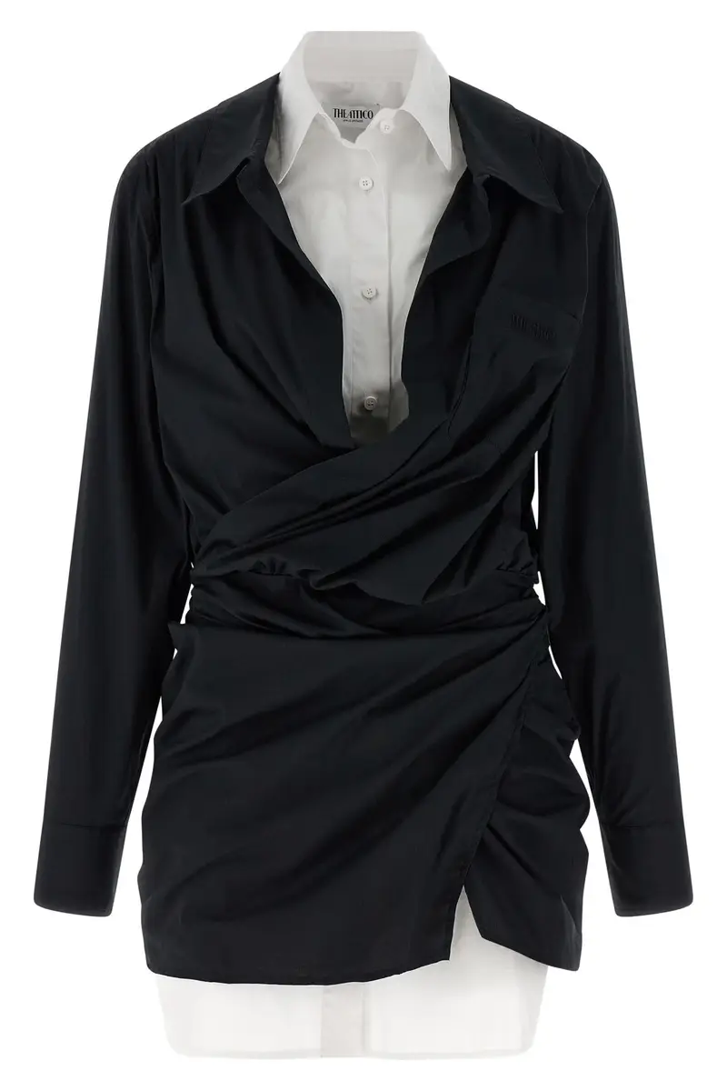 Abito Chemisier Double Layer Bianco