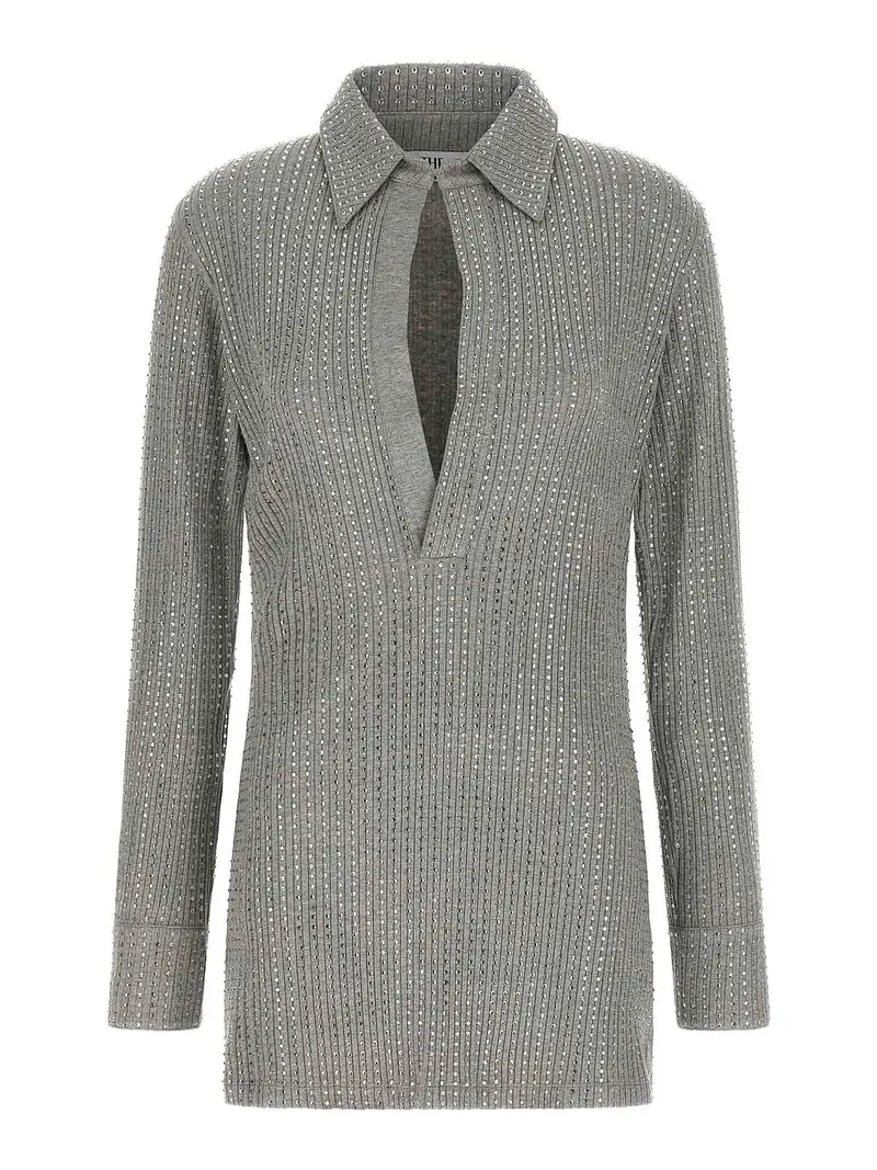 Abito con strass Grigio