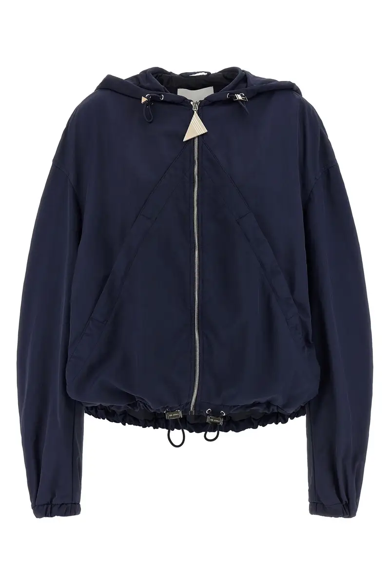 Bomber Con Cappuccio Blu