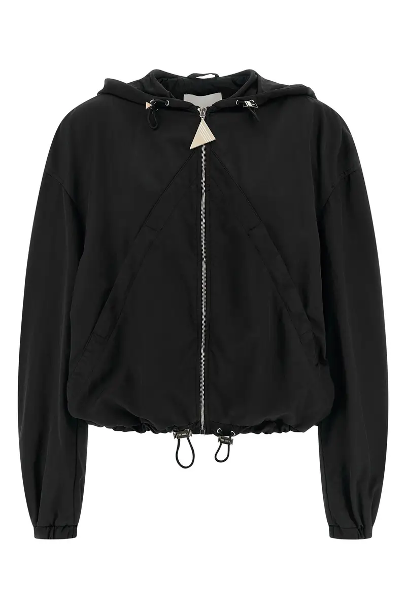 Bomber Con Cappuccio Nero