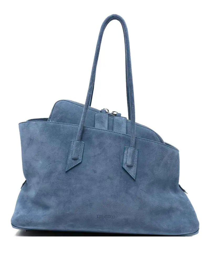 Borsa Tote La Passeggiata Media In Pelle Blu