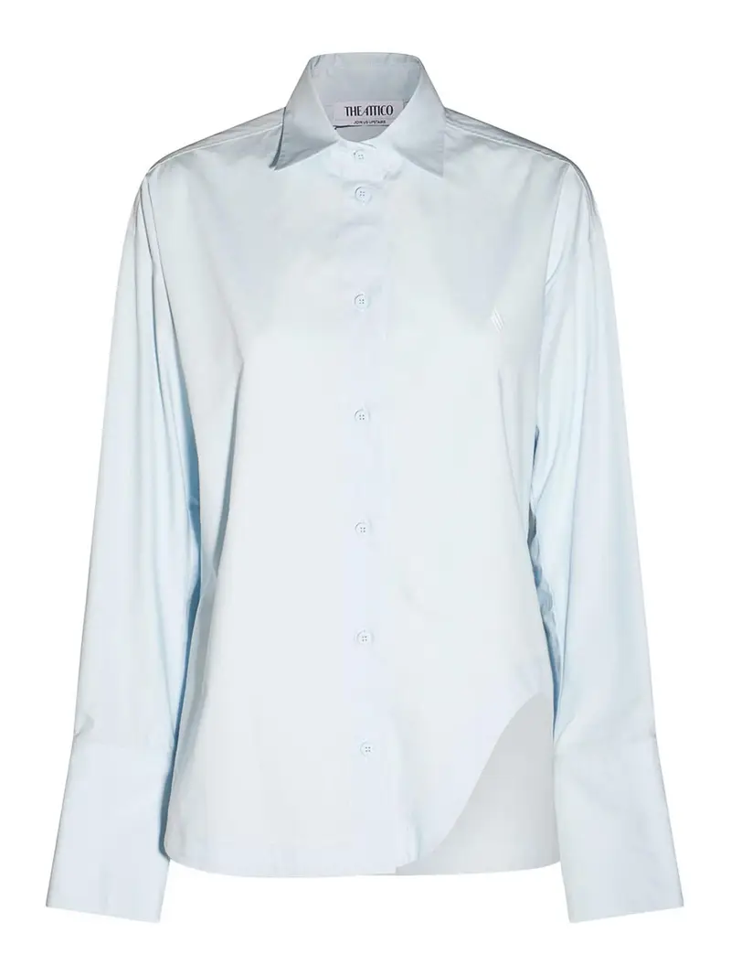 Camicia in cotone azzurro Blu