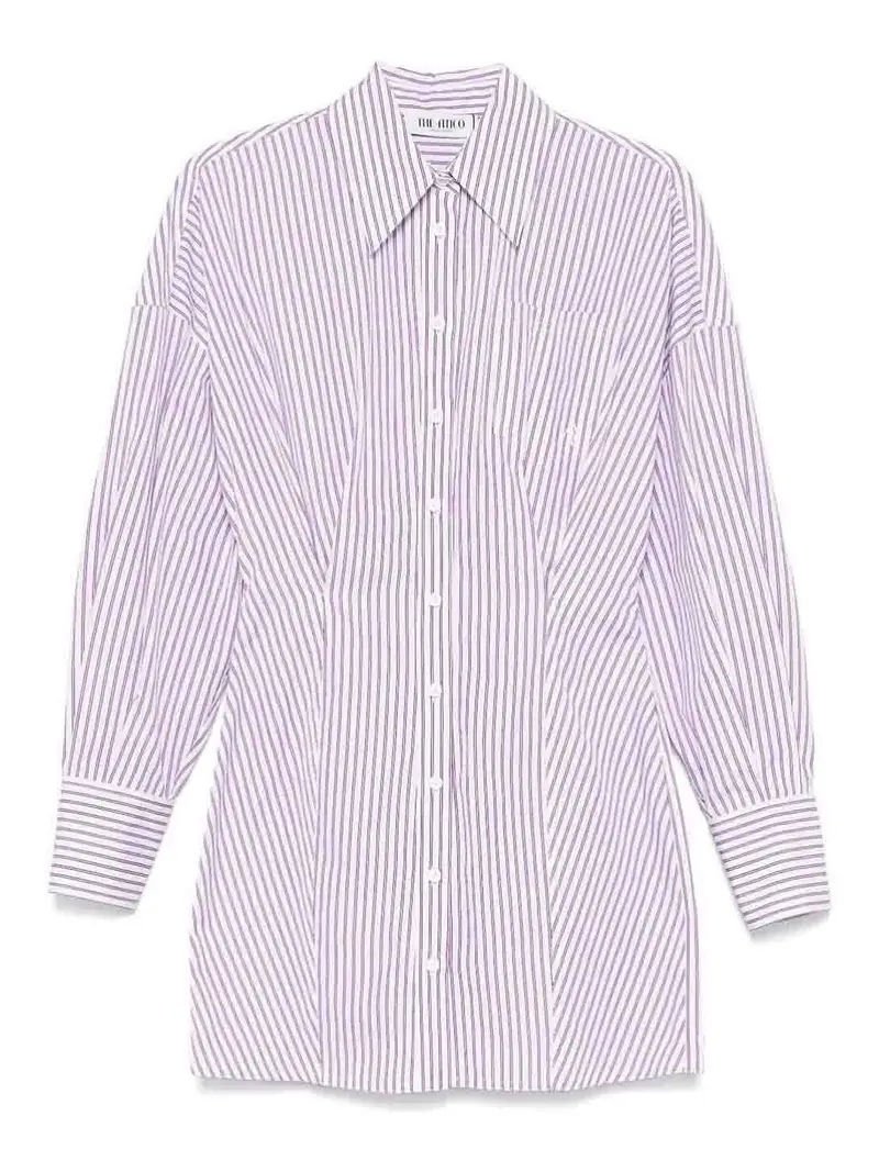 Mini abito a strisce Bianco