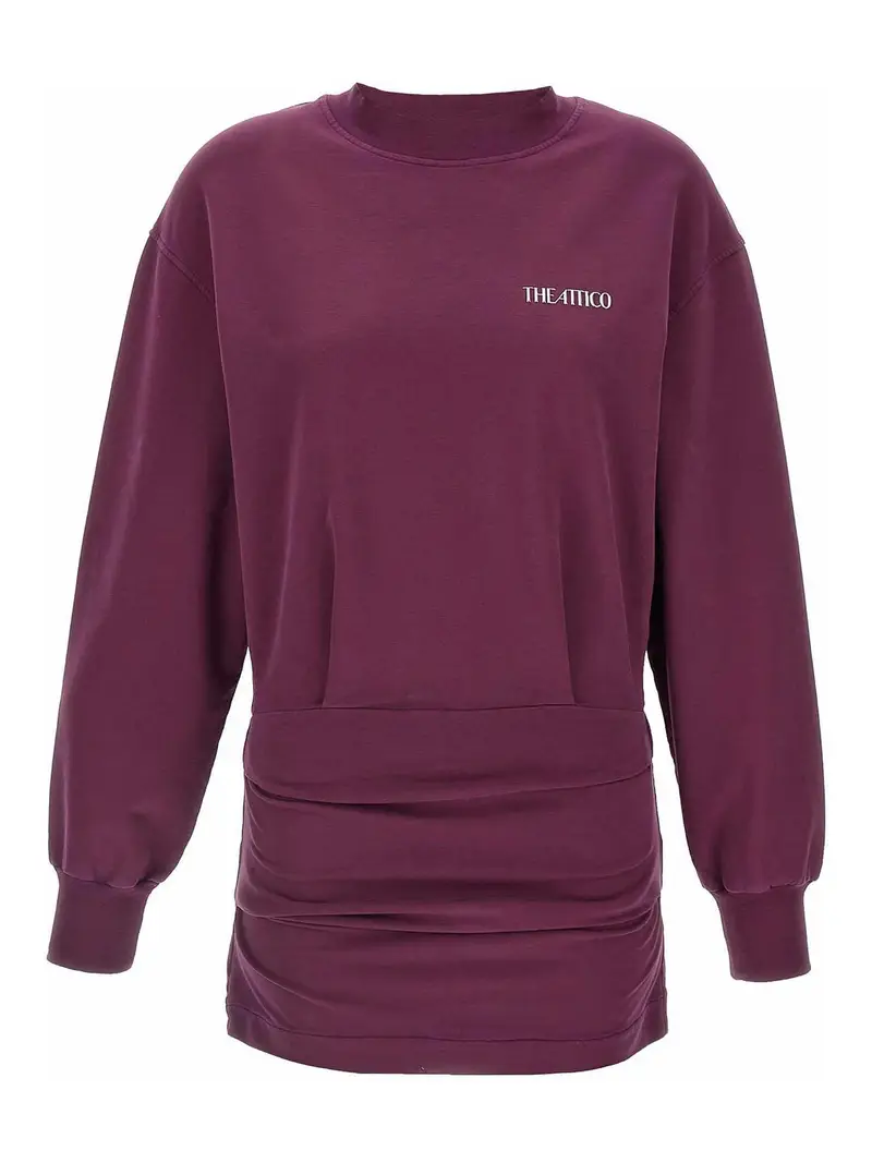 Mini abito drappeggiato Rosso Scuro