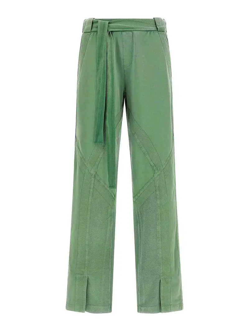 Pantaloni con spacco frontale Verde