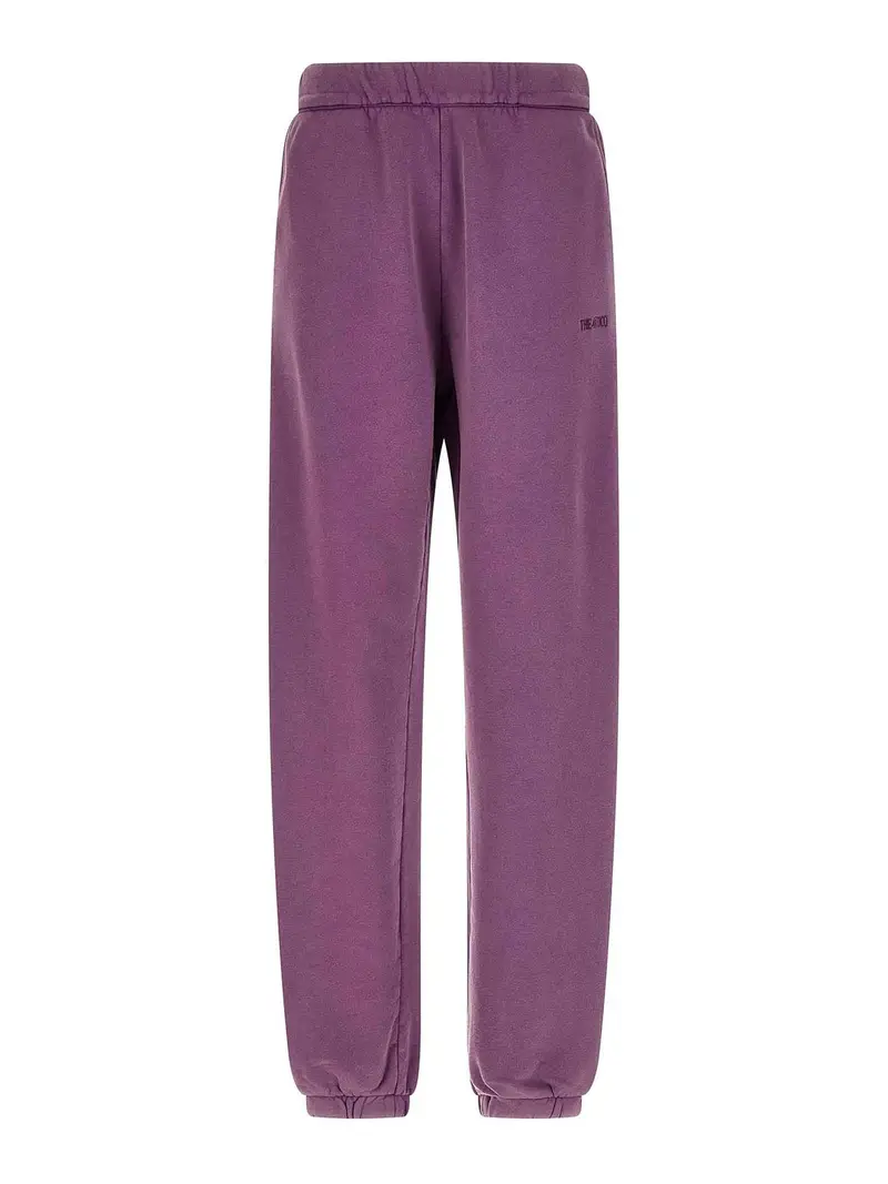Pantaloni da jogging con logo ricamato Viola