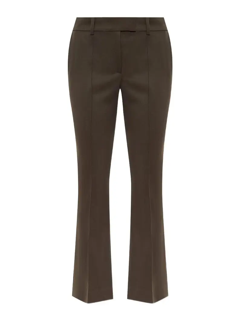 Pantaloni marroni in gabardine di lana Marrone