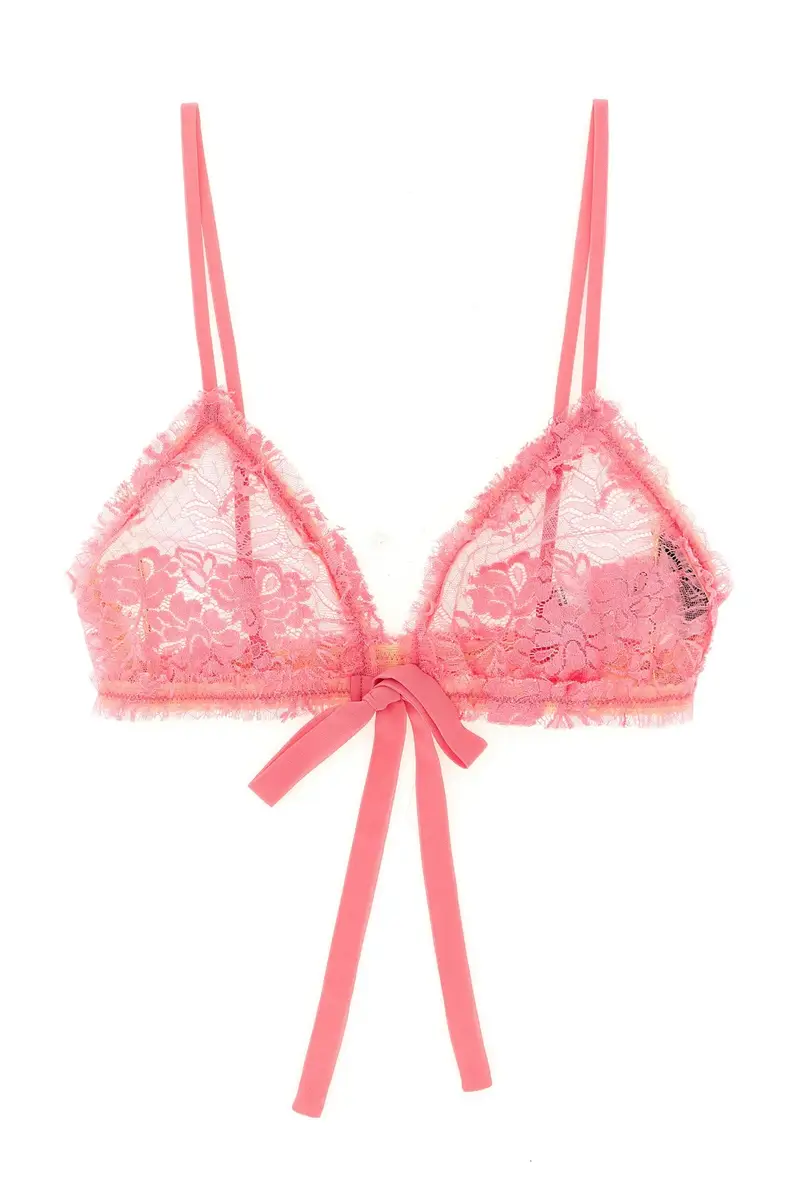 Reggiseno In Pizzo Rosa