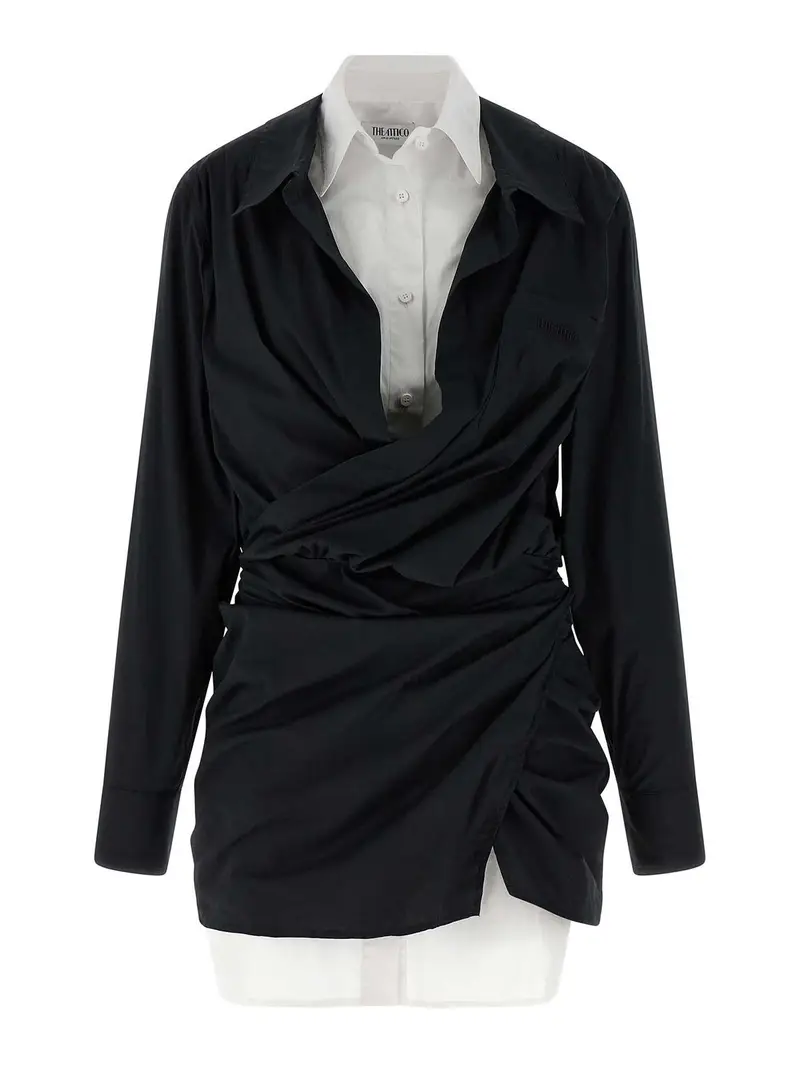 Vestito chemisier a doppio strato Bianco