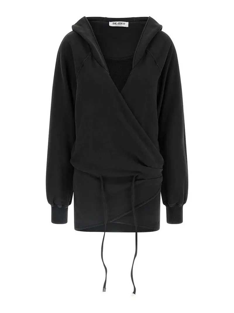 Vestito con cappuccio Nero