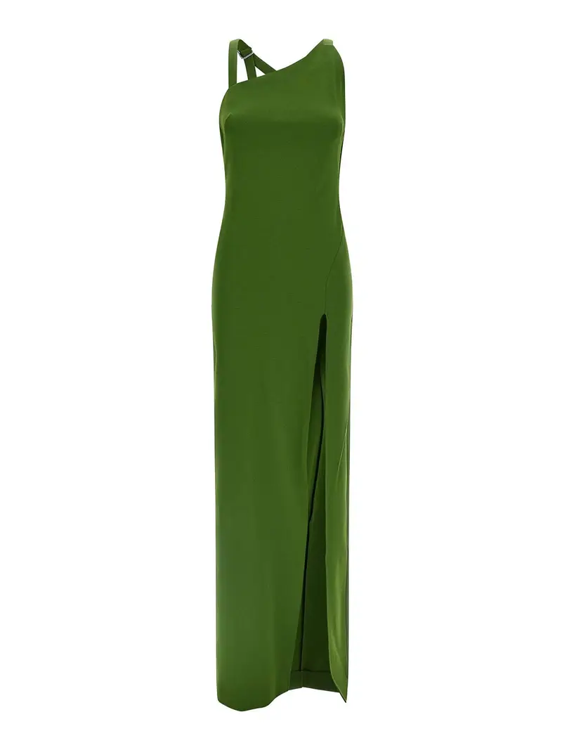 Vestito con cinturino Verde
