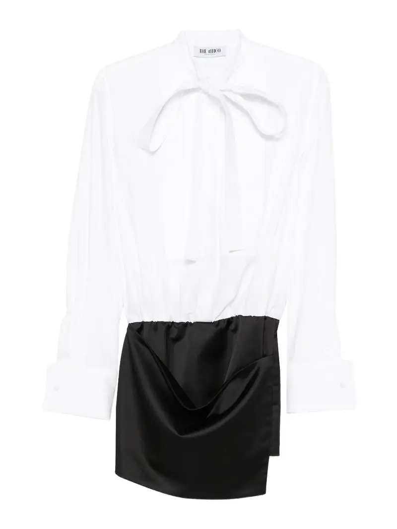 Vestito corto combinato bianco e nero