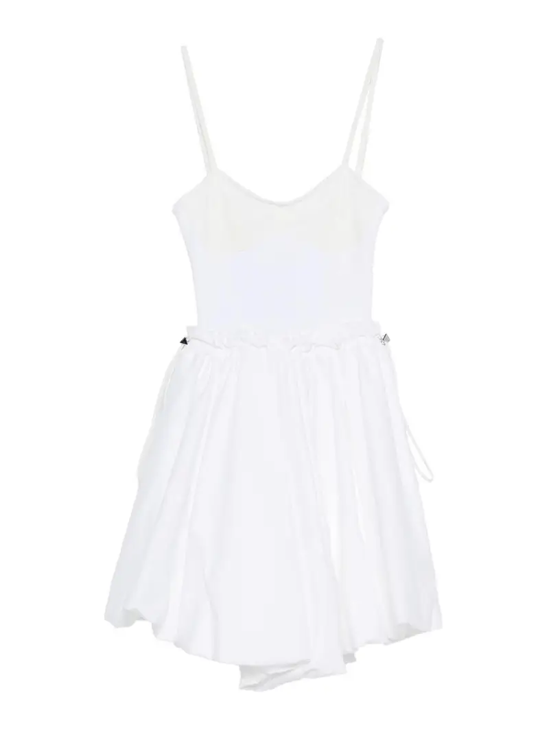 Vestito corto in cotone bianco