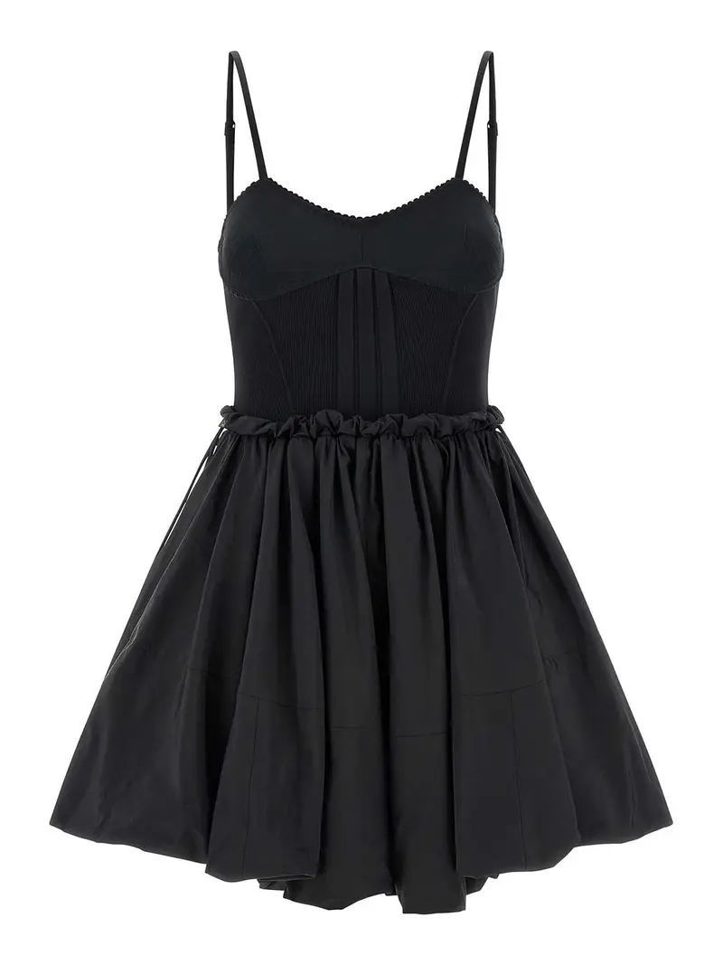 Vestito in taffetÃ Nero