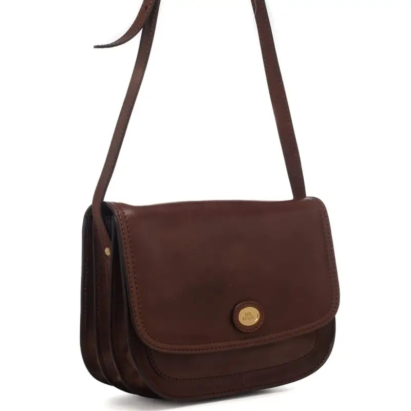 borsa a tracolla donna story medio grande in pelle cuoio miniatura 2