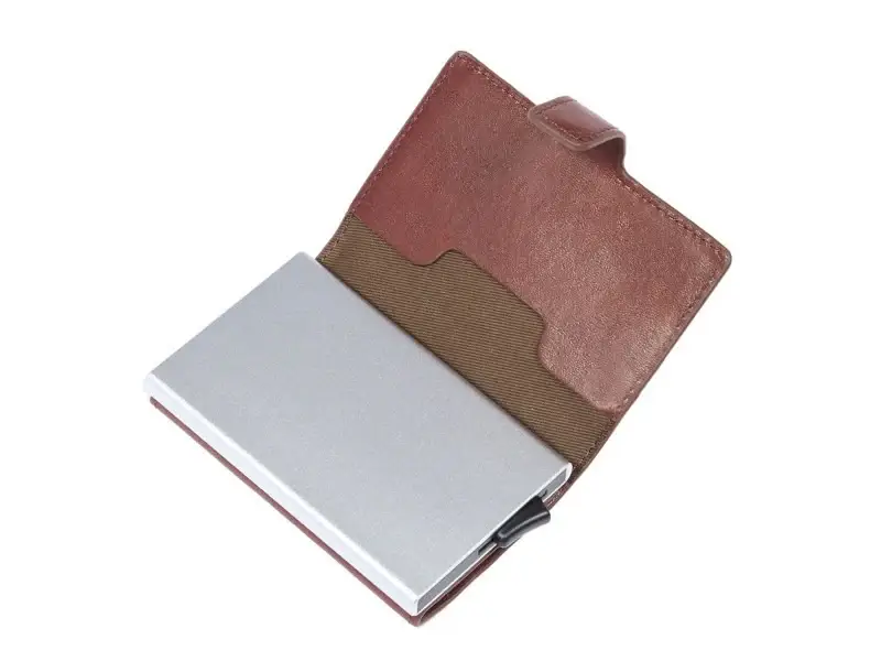 Portafogli in Pelle MARRONE miniatura 2