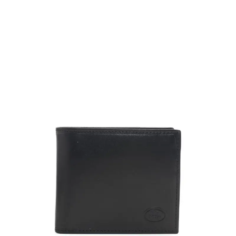 The Bridge portafoglio a libro da uomo con logo ovale in rilievo sul davanti nero