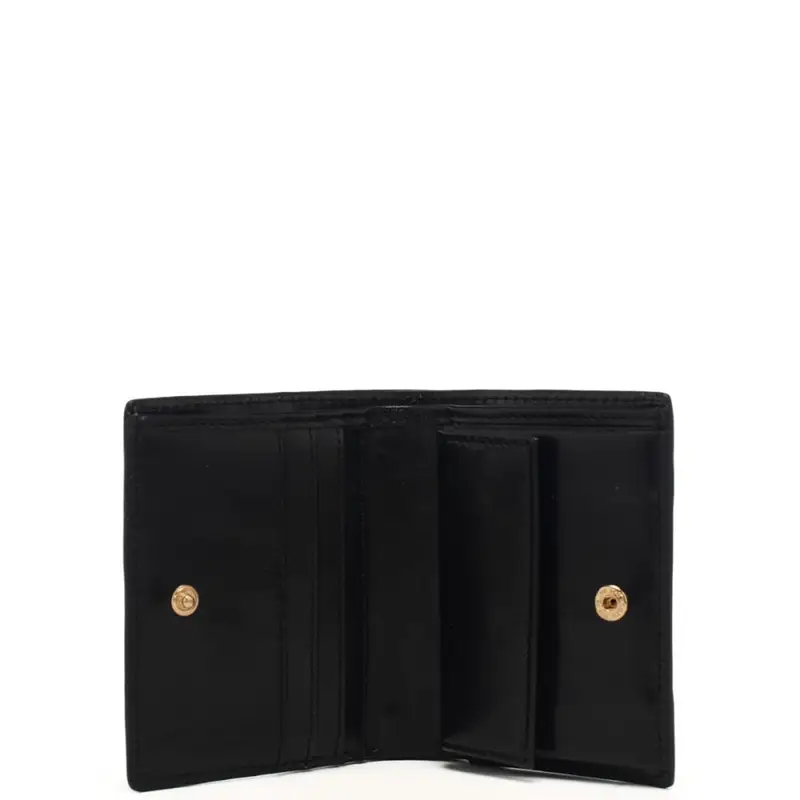 The Bridge portafoglio donna in vera pelle nero miniatura 3