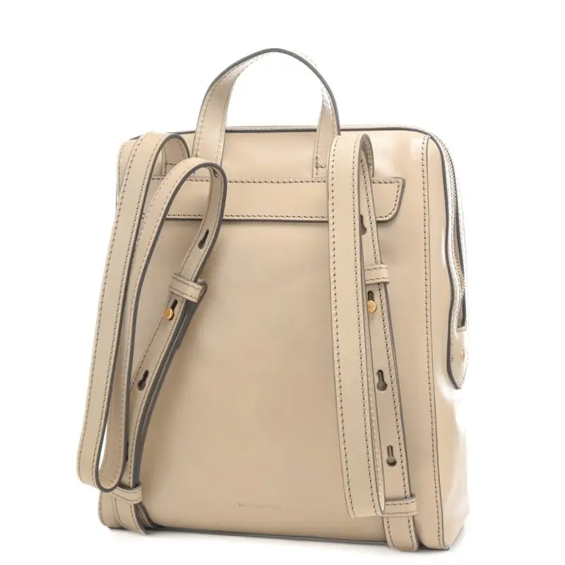 zaino cartella da donna con tasca esterna con patta burro miniatura 3