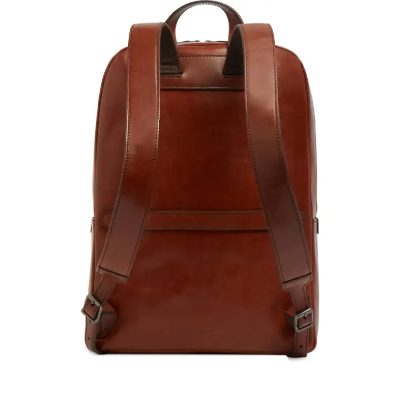 Zaino in pelle MARRONE miniatura 4