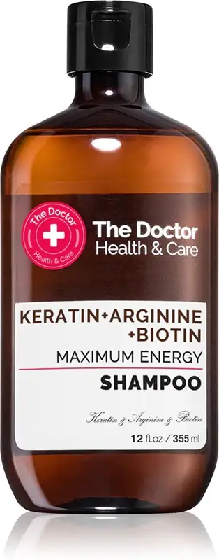 Keratin + Arginine + Biotin Maximum Energy shampoo alla keratina per capelli più forti e luminosi 355 ml