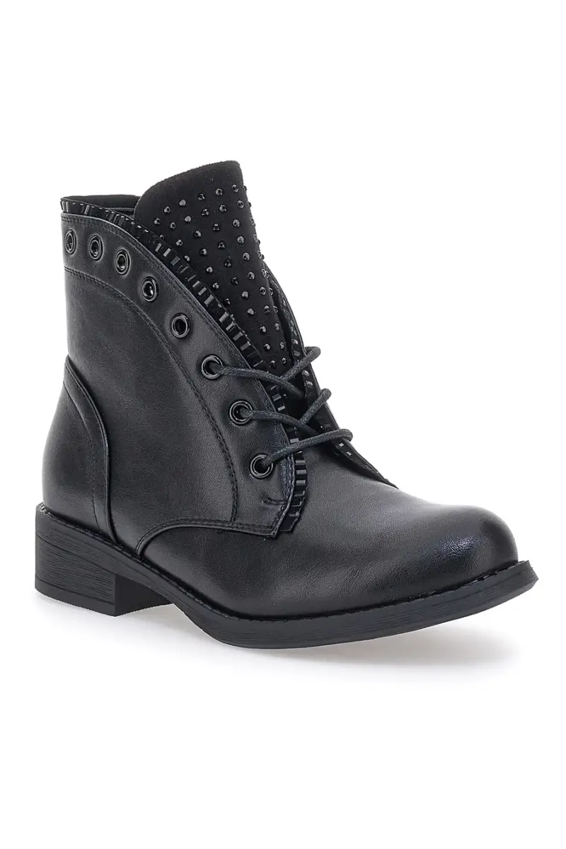 Anfibi Neri con Strass The First 493 [NERO] miniatura 2