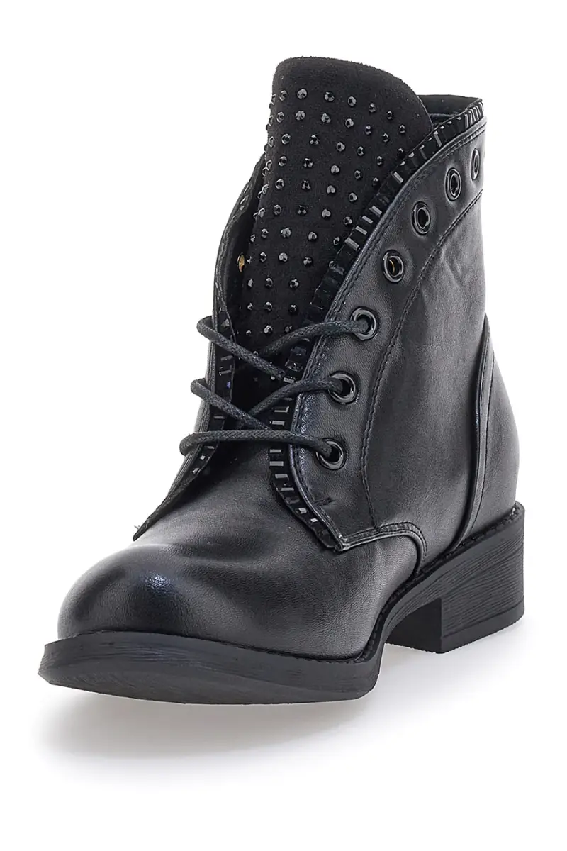 Anfibi Neri con Strass The First 493 [NERO] miniatura 3