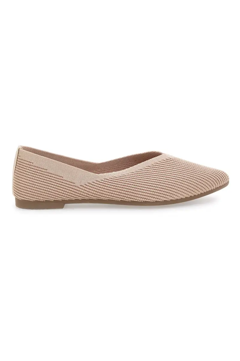 Ballerine beige in tessuto con soletta morbida The First PREA614 [ROSA]