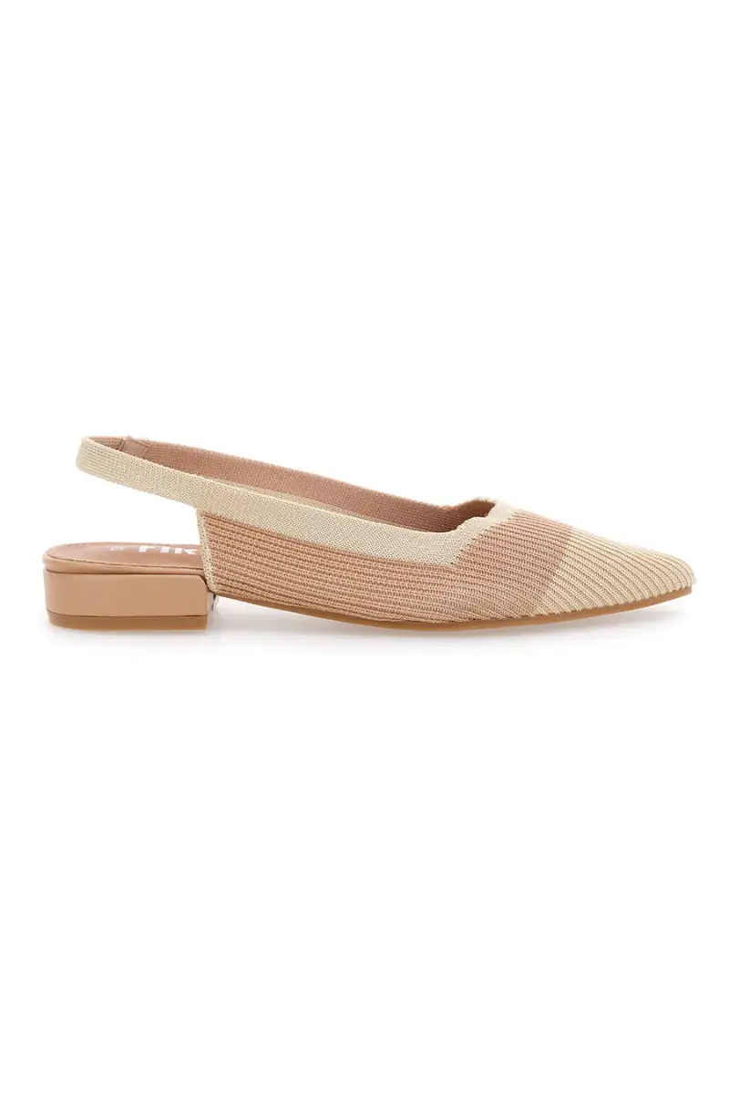 Ballerine beige in tessuto con soletta morbida The First PRESZ11 [BEIGE]