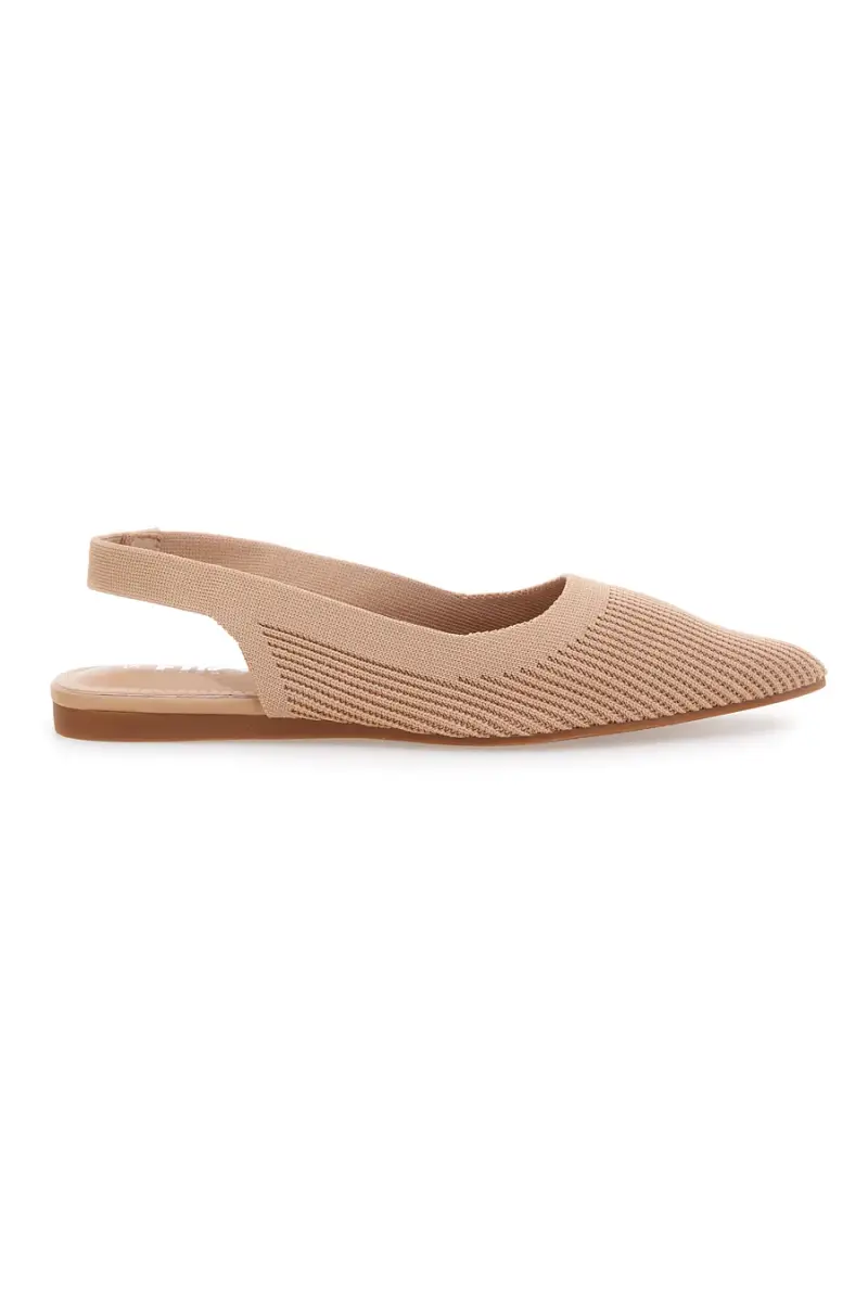 Ballerine slingback beige in tessuto The First PREA617 [BEIGE]