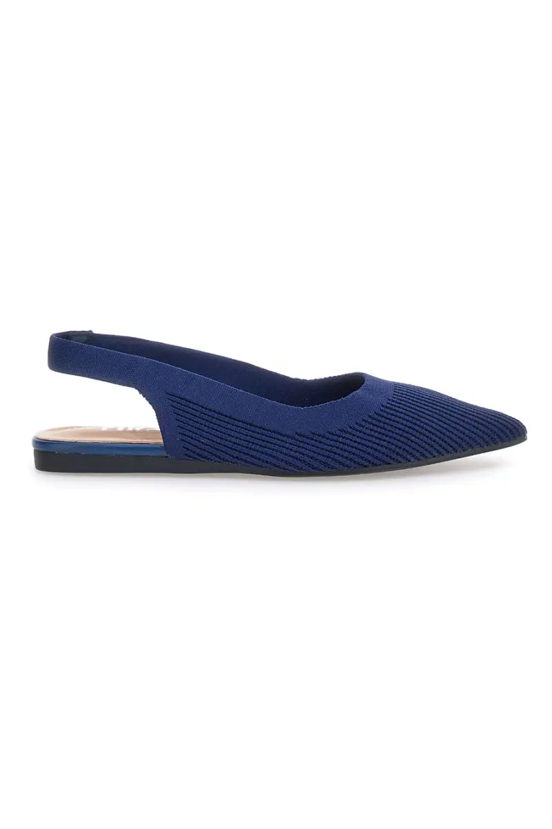 Ballerine slingback blu in tessuto The First PREA617 [NAVY]