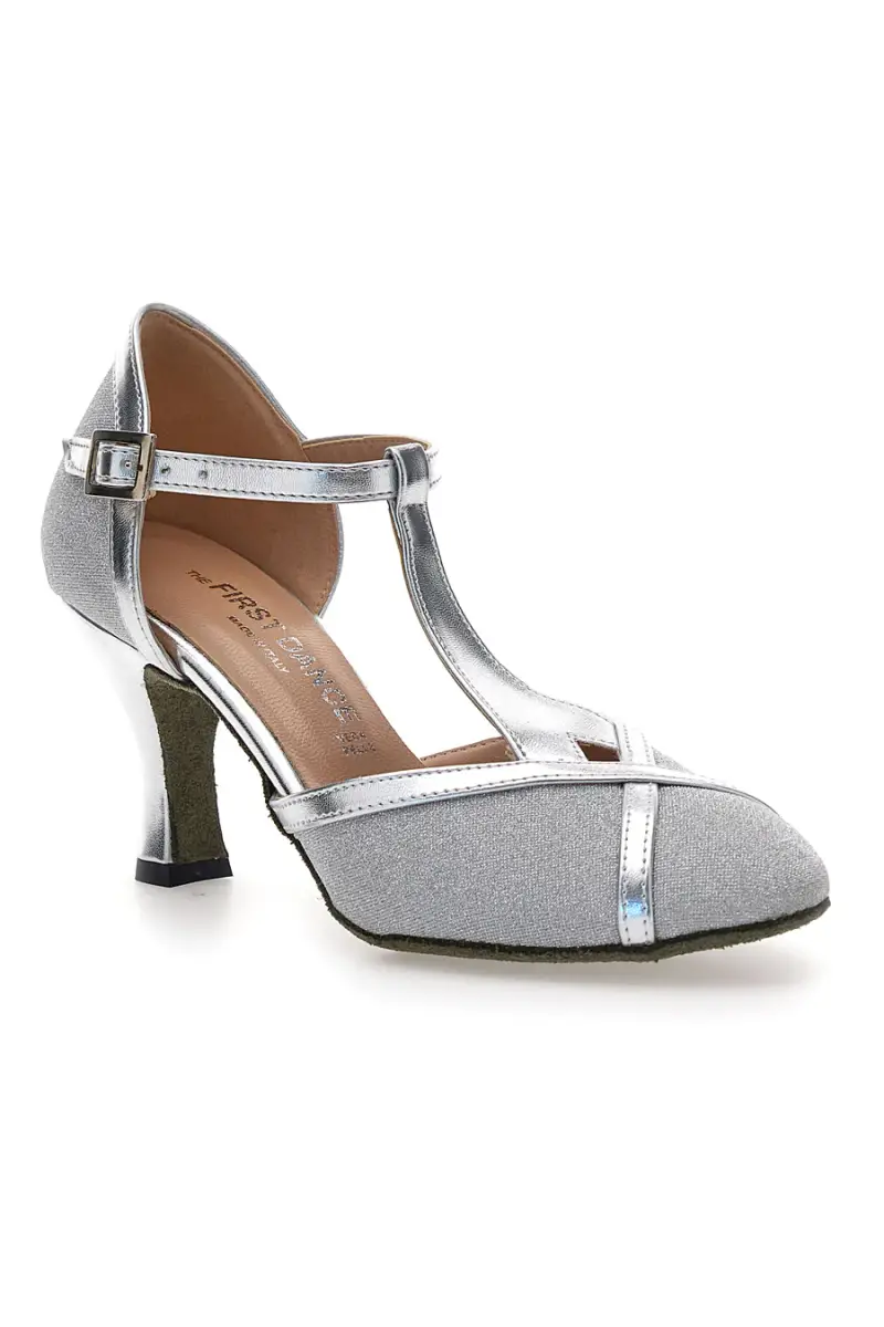 Scarpe argento con cinturino e suola in pelle The First Dance 6325 [ARGENTO] miniatura 2