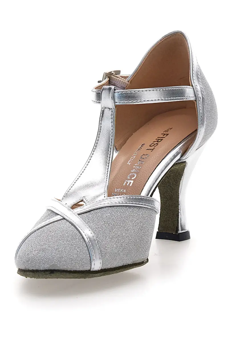 Scarpe argento con cinturino e suola in pelle The First Dance 6325 [ARGENTO] miniatura 3