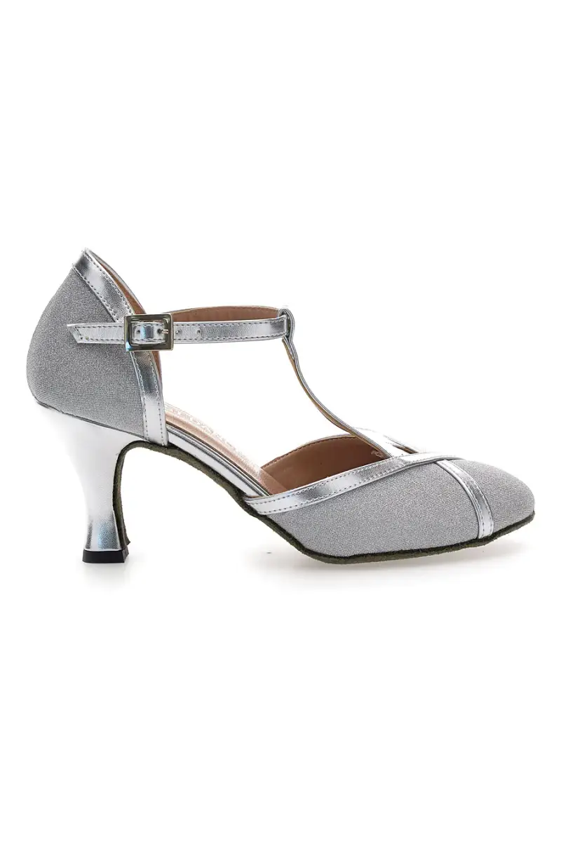 Scarpe argento con cinturino e suola in pelle The First Dance 6325 [ARGENTO]