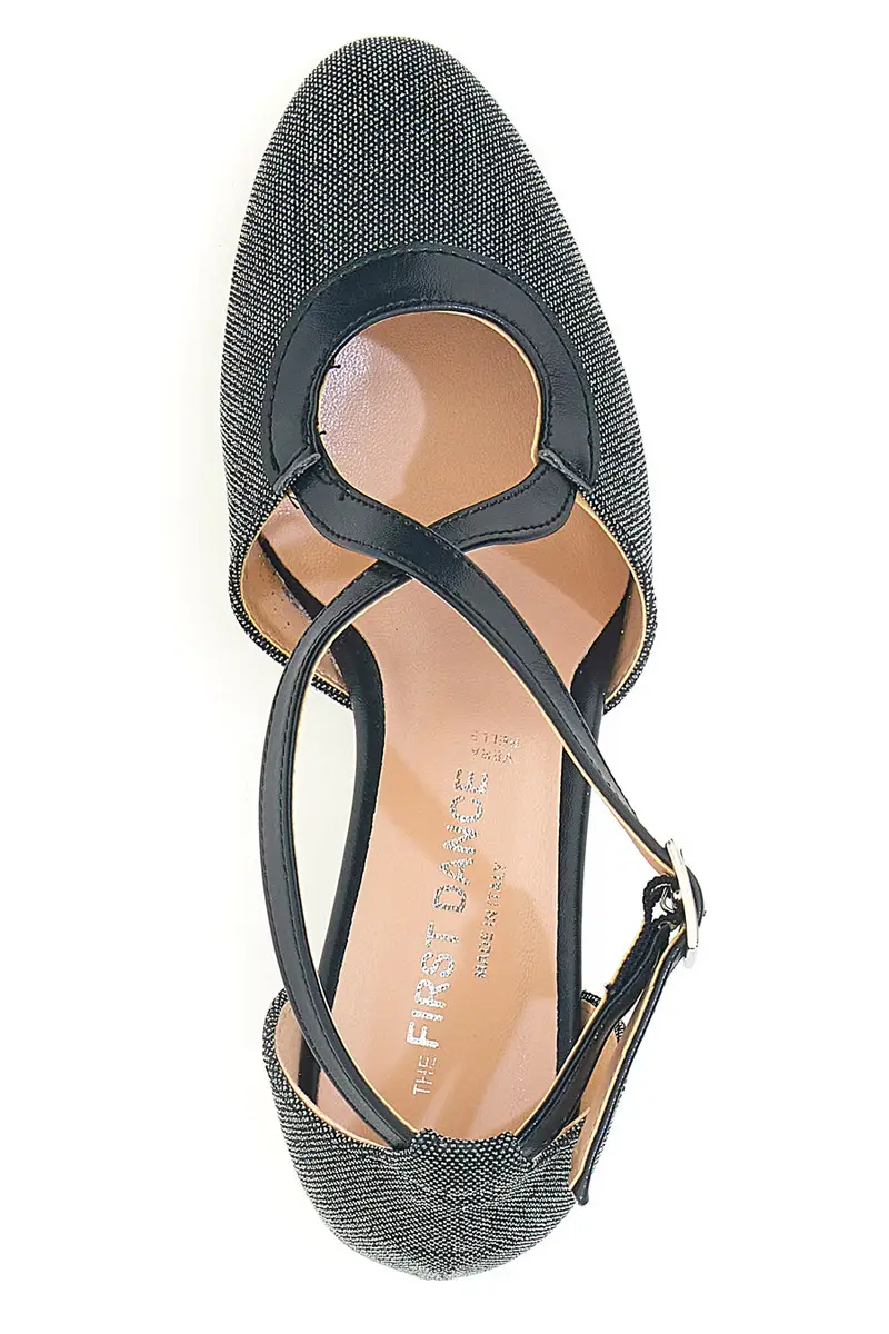 Scarpe da ballo nere con cinturino e suola in vera pelle The First Dance 6555 [C.FUCILE miniatura 3