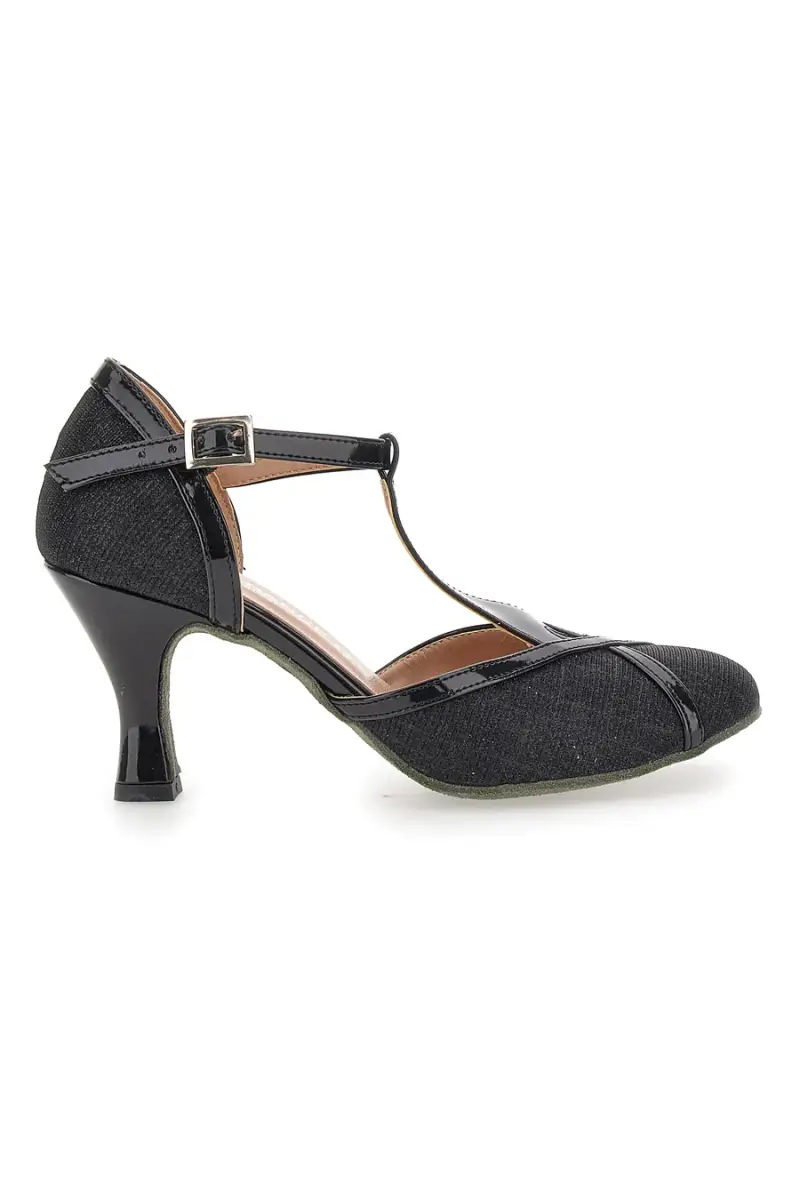 Scarpe da Ballo Nere Con Tacco Medio The First Dance 4325 [NERO]