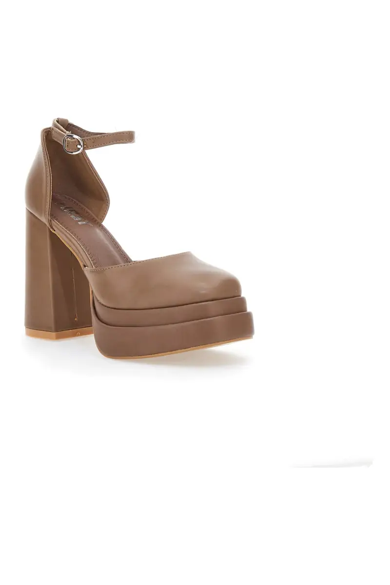 Decolleté Plateau The First 23261 Marroni [TAUPE] miniatura 2