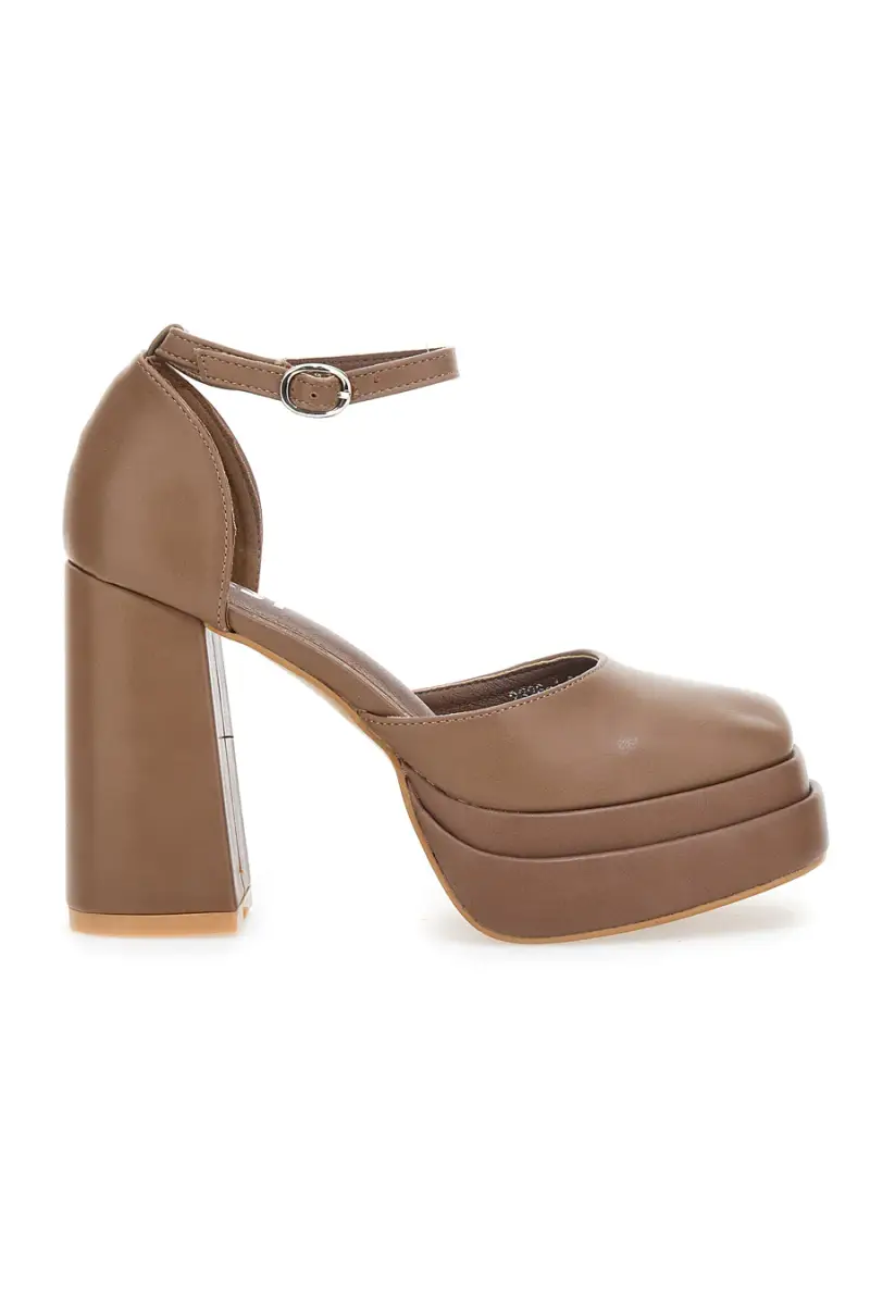 Decolleté Plateau The First 23261 Marroni [TAUPE]