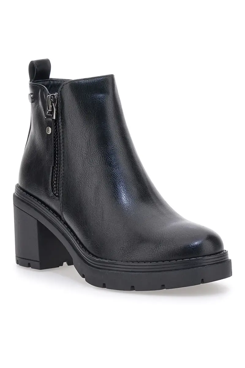 Stivaletti neri con tacco a blocco THE FIRST 480 [NERO] miniatura 2