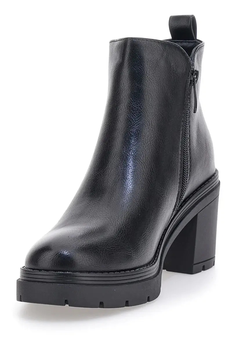 Stivaletti neri con tacco a blocco THE FIRST 480 [NERO] miniatura 3