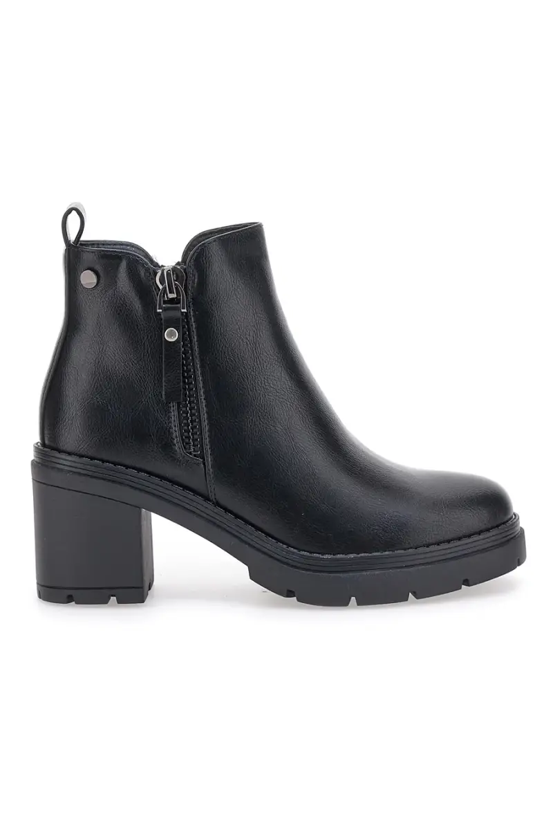 Stivaletti neri con tacco a blocco THE FIRST 480 [NERO]