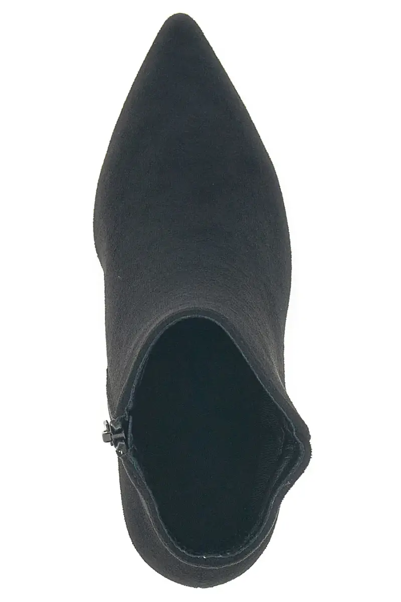 Stivaletti neri con tacco a spillo effetto scamosciato The First P625 [NERO] miniatura 5