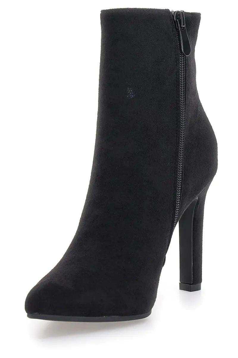 Stivaletti neri con tacco alto e punta affusolata The First P624 [NERO] miniatura 3