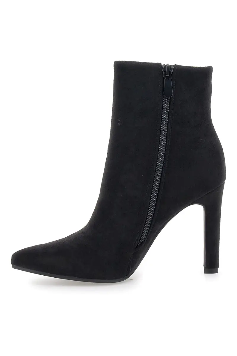 Stivaletti neri con tacco alto e punta affusolata The First P624 [NERO] miniatura 4