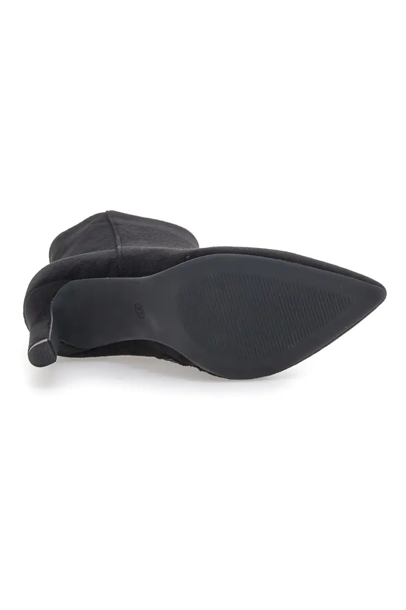 Stivaletti neri con tacco alto e punta affusolata The First P624 [NERO] miniatura 5