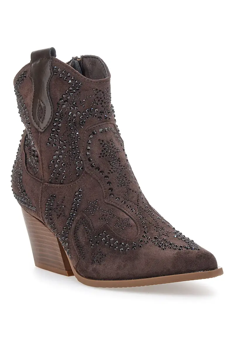 Stivaletti Texani Marroni alla Caviglia con Decorazioni THE FIRST 506 [MARRONE] miniatura 2