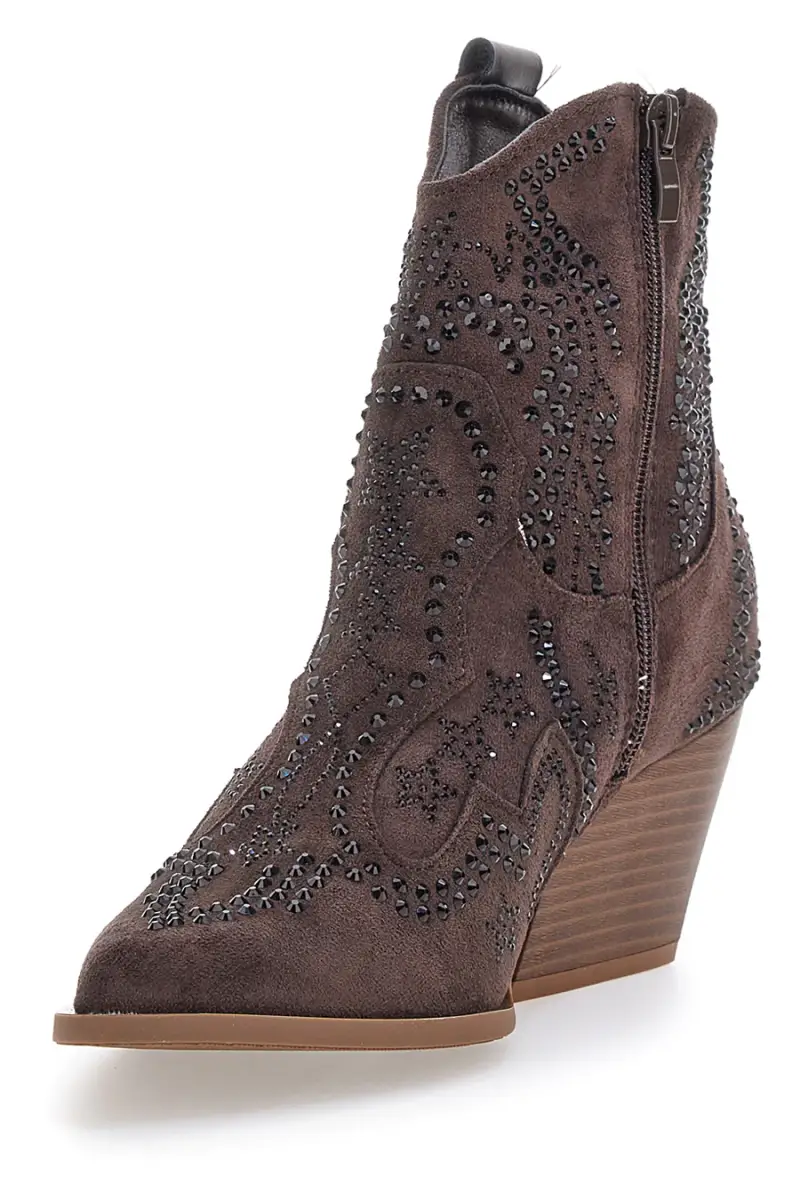 Stivaletti Texani Marroni alla Caviglia con Decorazioni THE FIRST 506 [MARRONE] miniatura 3